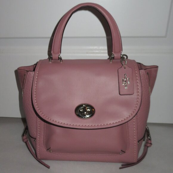 Coach Faye Leather Small Backpack Dusty Rose Leather - Picture 4 of 16